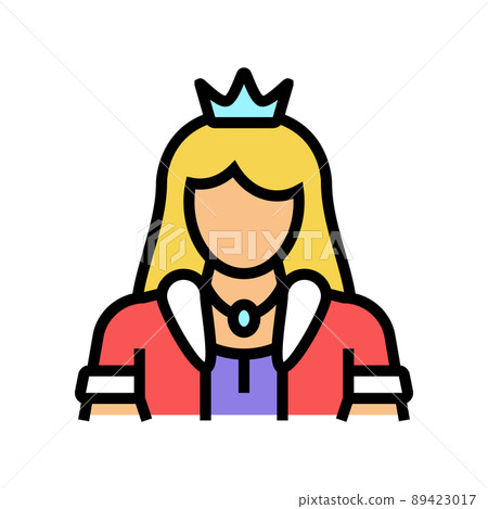 princess fairy tale color icon vector illustration princess fairy tale color icon vector illustration 89423017