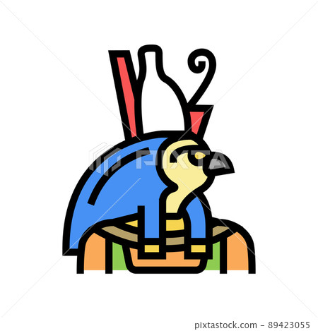 horus egypt god color icon vector illustration horus egypt god color icon vector illustration 89423055