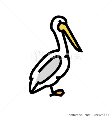 pelican bird color icon vector illustration 89423155
