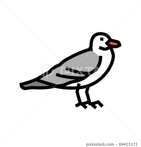 seagull bird color icon vector illustration seagull bird color icon vector illustration 89423171
