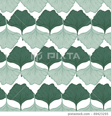Seamless pattern engraved leaves Ginkgo Biloba. Vintage background botanical with foliage in hand drawn style. Seamless pattern engraved leaves Ginkgo Biloba. Vintage background botanical with foliage in hand drawn style. 89423293