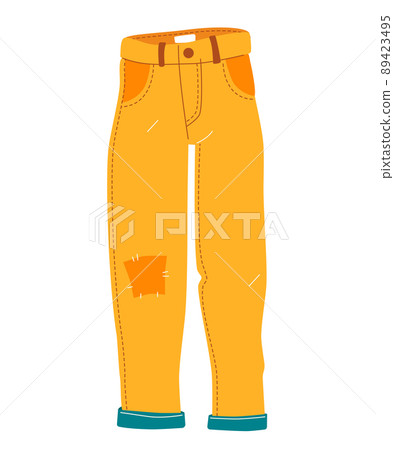 Old pants - modern flat design single isolated object 89423495