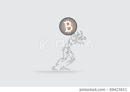 he graphic design concept of business growth 89423651