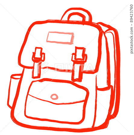 backpack bag Primary color scheme red blue yellow object hand drawn illustration backpack bag Primary color scheme red blue yellow object hand drawn illustration 89423760