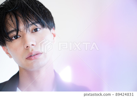 帥氣男士頭像穿夾克男士美容護膚濾色鏡 89424831