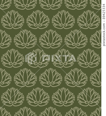 Japan style design flowers or leaves symbols seamless green texture or pattern Japan style design flowers or leaves symbols seamless green texture or pattern 89425334