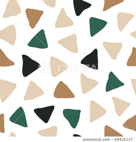 Aesthetic Contemporary printable seamless pattern with abstract triangles in earth colors 89426127