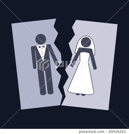 separation divorce pictogram info graphic with broken heart icon separation divorce pictogram info graphic with broken heart icon 89426262
