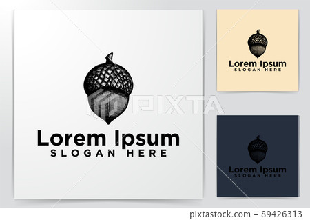 hand drawn nuts, squirrel food Logo Design Vector Illustration hand drawn nuts, squirrel food Logo Design Vector Illustration 89426313