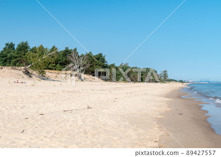 Beach on Baltic Sea at Sobieszewo island in Gdansk, Poland. Beach on Baltic Sea at Sobieszewo island in Gdansk, Poland. 89427557