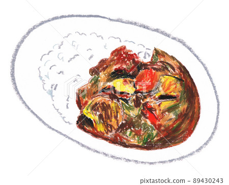 Curry and rice - Stock Illustration [89430243] - PIXTA