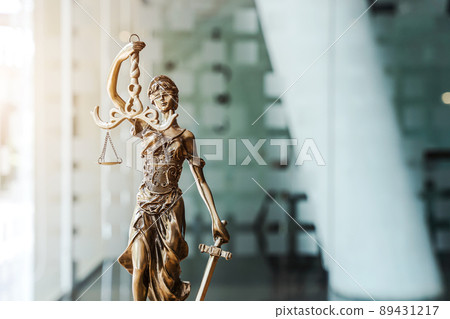 The Statue of Justice - lady justice or Iustitia / Justitia the Roman goddess of Justice 89431217