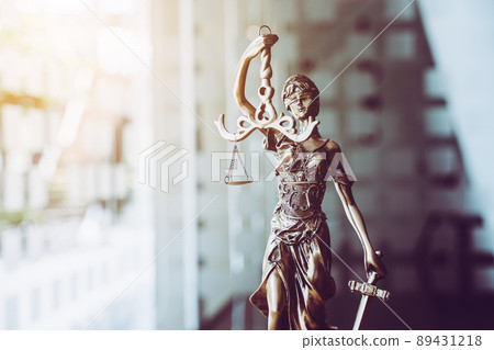 The Statue of Justice - lady justice or Iustitia / Justitia the Roman goddess of Justice 89431218