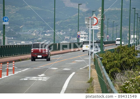 Nagasaki Airport connecting bridge (Minoshima Ohashi) where cars run 89431549
