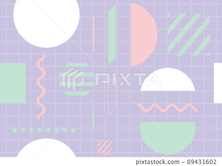 具有可愛配色方案的幾何背景 具有可愛配色方案的幾何背景 89431602
