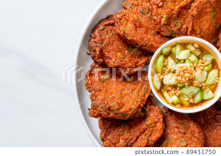 fried fish paste balls or deep fried fish cake 89431750