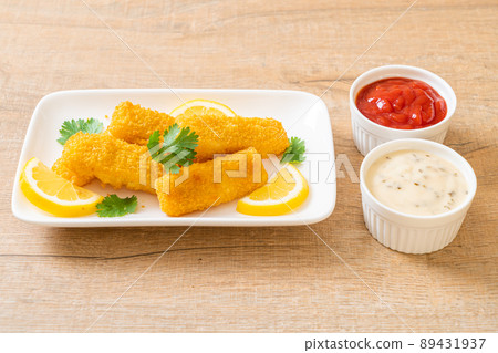 fried fish finger stick or french fries fish 89431937