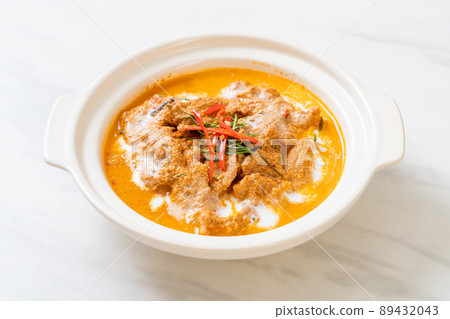 panang curry with pork panang curry with pork 89432043