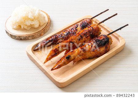 grilled chicken wings skewer grilled chicken wings skewer 89432243