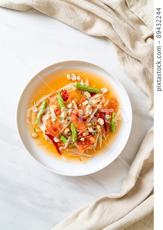papaya spicy salad - somtam papaya spicy salad - somtam 89432244