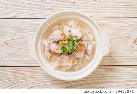 boiled rice soup with fish boiled rice soup with fish 89432871