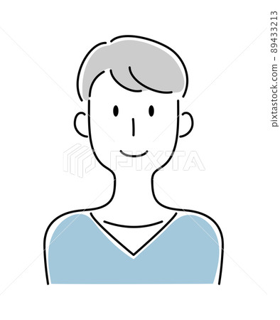 Vector illustration of smiling man - Stock Illustration [89433213] - PIXTA