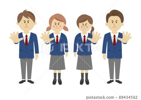 Illustration image of students who refuse Illustration image of students who refuse 89434582