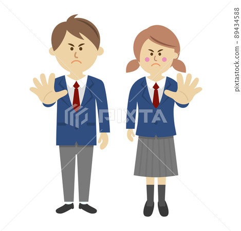 Illustration image of the student who refuses Illustration image of the student who refuses 89434588