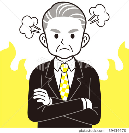 Senior man in an angry suit Senior man in an angry suit 89434678