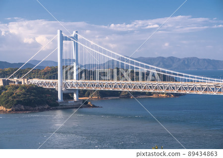 “岡山縣”在瀨戶大橋和峨眉山 “岡山縣”在瀨戶大橋和峨眉山 89434863