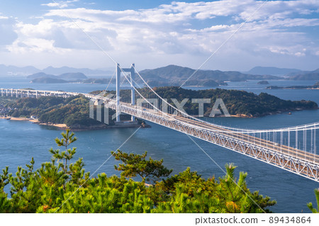 “岡山縣”在瀨戶大橋和峨眉山 “岡山縣”在瀨戶大橋和峨眉山 89434864