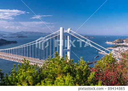 “岡山縣”在瀨戶大橋和峨眉山 “岡山縣”在瀨戶大橋和峨眉山 89434865