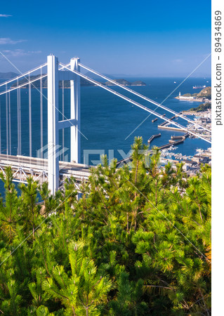 “岡山縣”在瀨戶大橋和峨眉山 “岡山縣”在瀨戶大橋和峨眉山 89434869