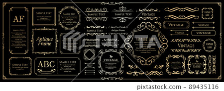 Fashionable frame. Design template. A set of gorgeous foreheads. Fashionable frame. Design template. A set of gorgeous foreheads. 89435116