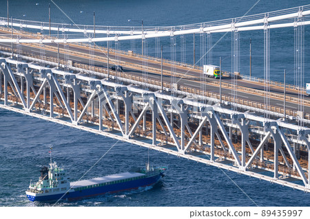 << Okayama Prefecture >> At Seto Ohashi Bridge and Mt. << Okayama Prefecture >> At Seto Ohashi Bridge and Mt. 89435997