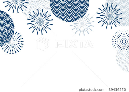 Fireworks Japanese pattern background Fireworks Japanese pattern background 89436250