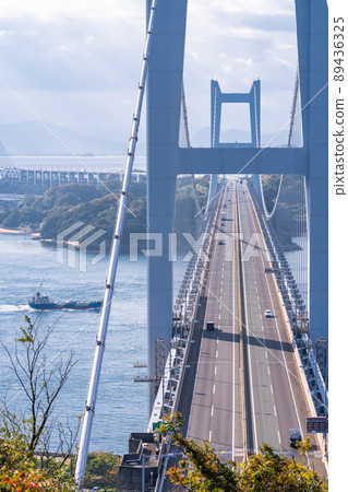 << Okayama Prefecture >> At Seto Ohashi Bridge and Mt. << Okayama Prefecture >> At Seto Ohashi Bridge and Mt. 89436325