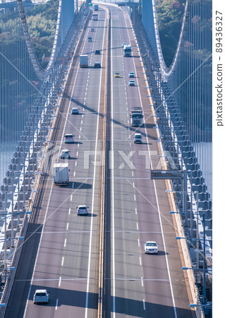 << Okayama Prefecture >> At Seto Ohashi Bridge and Mt. << Okayama Prefecture >> At Seto Ohashi Bridge and Mt. 89436327