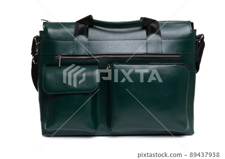 genuine leather men's bag of rectangular genuine leather Emerald color 89437938
