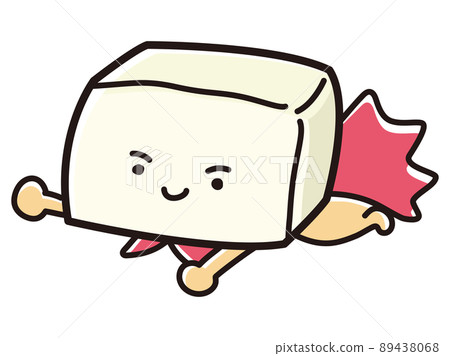Illustration of tofu hero character 89438068