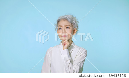 Senior women thinking worries worries 89438128