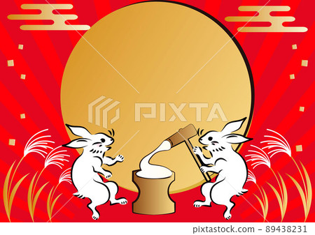 Frame Autumn Fifteen Nights Mid-Autumn Meigetsu Tsukimi Ukiyo-e Japanese Painting Usagi Mochitsuki Space Background Illustration Frame Autumn Fifteen Nights Mid-Autumn Meigetsu Tsukimi Ukiyo-e Japanese Painting Usagi Mochitsuki Space Background Illustration 89438231