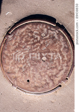 Old manhole in Kaliningrad. Russia 89438650