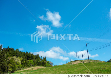 六郎高原的電線桿【高原的清新風景】 89439183