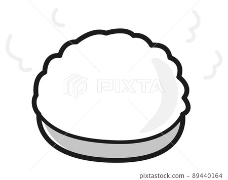 Simple rice illustration (black and white) 89440164