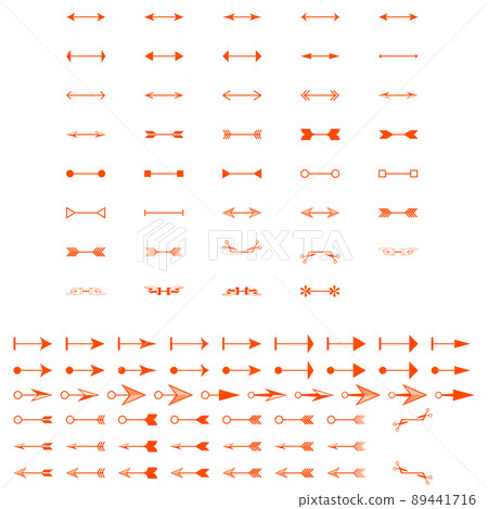Bidirectional red arrow set - Stock Illustration [89441716] - PIXTA