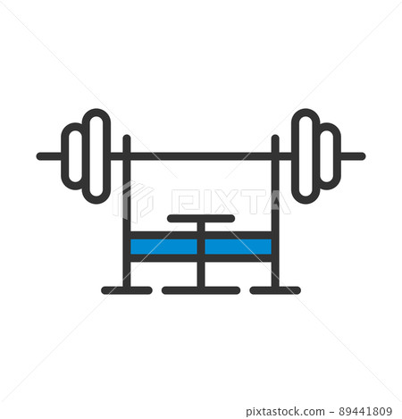 Icon Of Bench With Barbell Icon Of Bench With Barbell 89441809