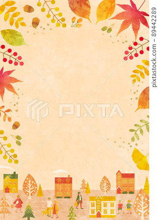 Autumn cityscape and people vector illustration background (banner, poster, cityscape, people, plants, fallen leaves, leaves) Autumn cityscape and people vector illustration background (banner, poster, cityscape, people, plants, fallen leaves, leaves) 89442289