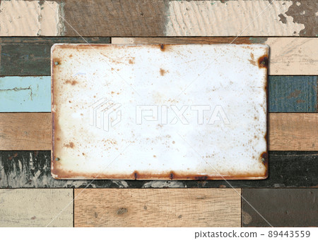 Handmade signboard made of recycled wood 89443559