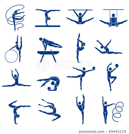 Gymnastics icons 89445219